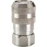 派克FS 系列快換陰接頭 - 使用化學(xué)兼容性強(qiáng)的316不銹鋼材料，無溢流型，承壓可達(dá)2000 psi