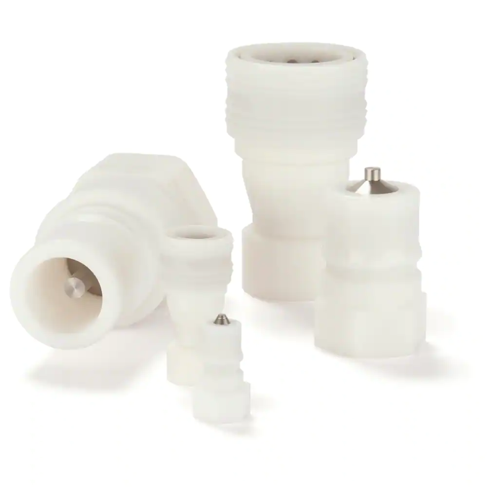 派克70系列快換接頭，使用熱塑材料制造，符合ISO7241-1-B標(biāo)準(zhǔn)結(jié)構(gòu)