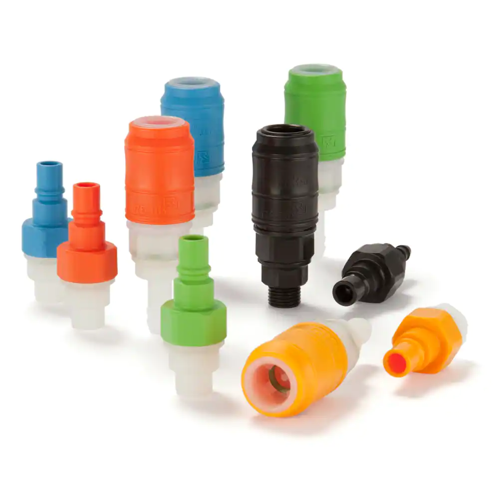 48系列快換接頭，使用熱塑材料，符合派克結(jié)構(gòu)設(shè)計