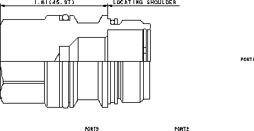 口1到口2打開(kāi)，口3堵塞 插孔堵頭（球閥）